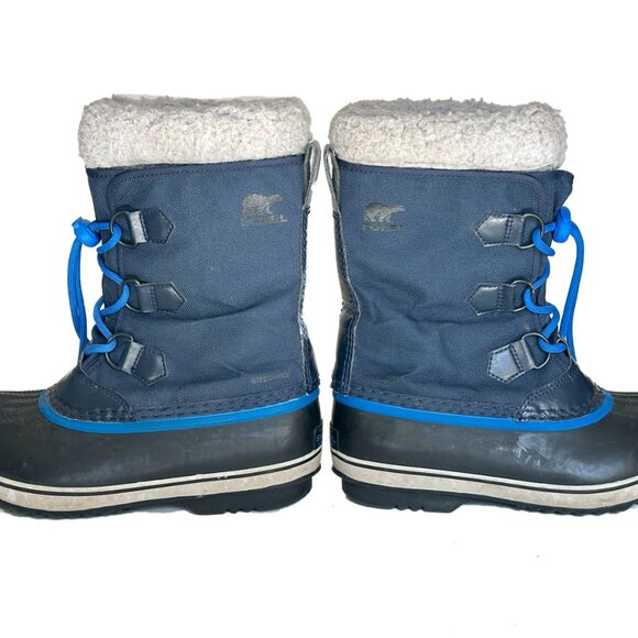 Sorel Youth Snow Rain Boot Blue Yoot Pac Nylon Waterproof Outdoor Boot Kid Sz 4 - Picture 2 of 9